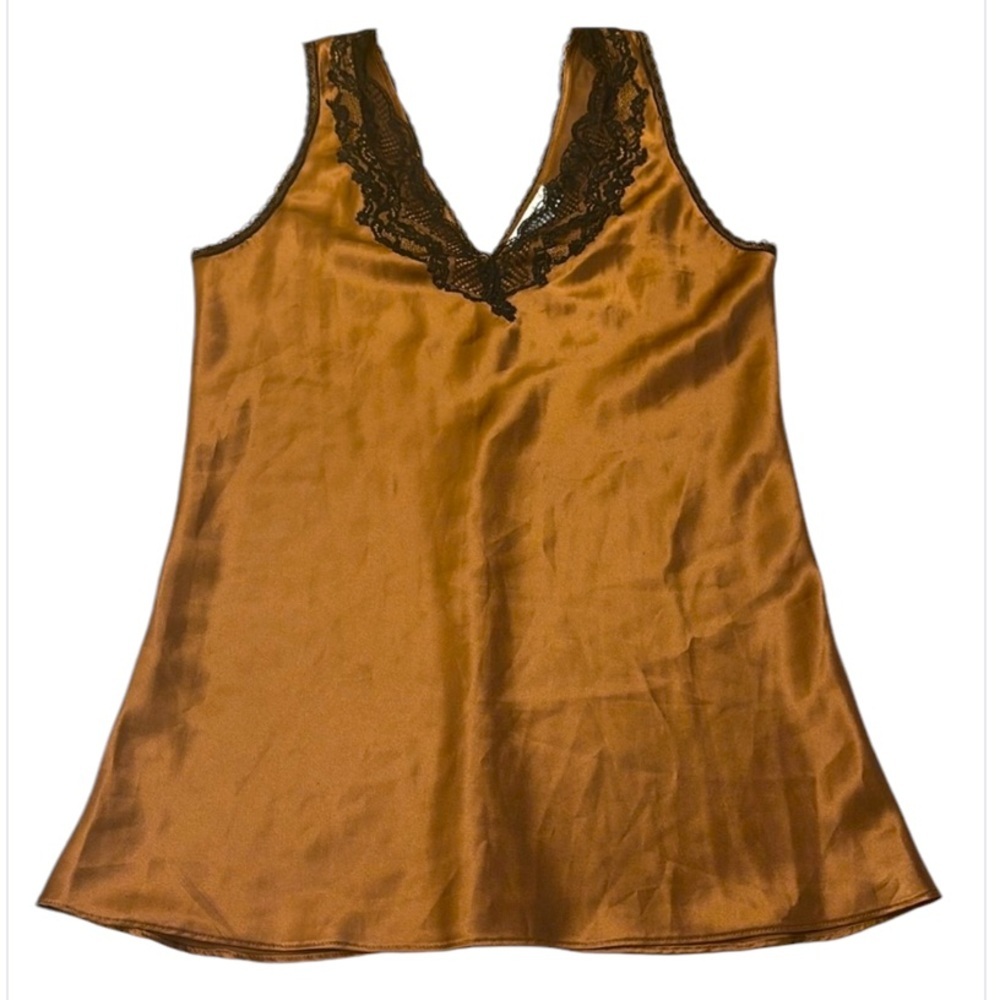 OSCAR DE LA RENTA satin tank top
